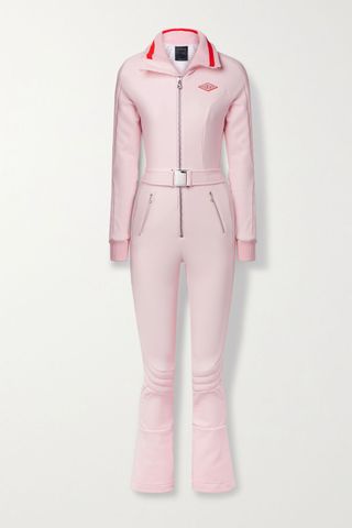 Cordova + The Modena Belted Quilted Striped Ski Suit