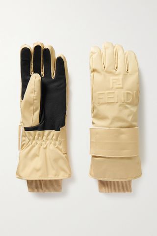 Fendi + Embossed Stretch-Jersey Ski Gloves