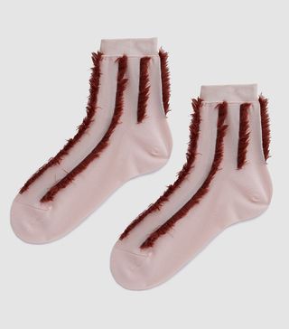 Hansel From Basel + Hairy Short Crew Socks in Pink