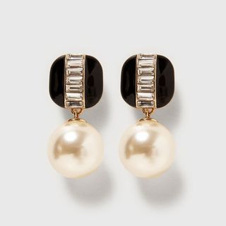 Zara + Large Faux Pearl Earrings