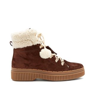 Tod's + Shearling-Lined Suede Après-Ski Boots