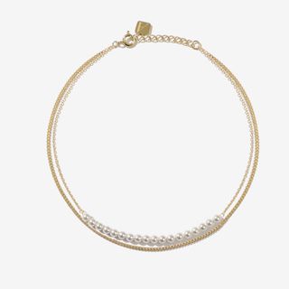 Adornmonde + Mankin Gold 925 Silver Pearl Anklet