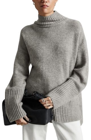 & Other Stories + Oversize Wool & Mohair Blend Turtleneck Sweater