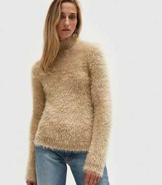 Marni + Turtleneck Sweater in Pearl