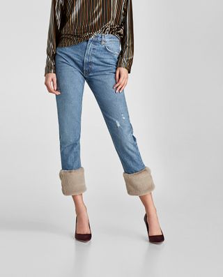 Zara + The Real Vintage High Rise Textured Jeans