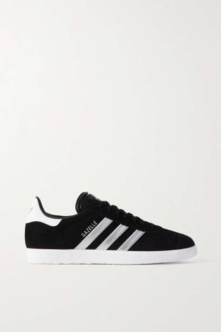 Adidas Originals + Gazelle Leather-Trimmed Suede Sneakers