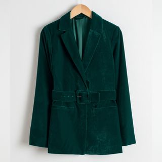 & Other Stories + Velvet Belted Blazer