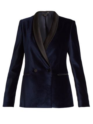 Stella McCartney + Double-Breasted Velvet Jacket