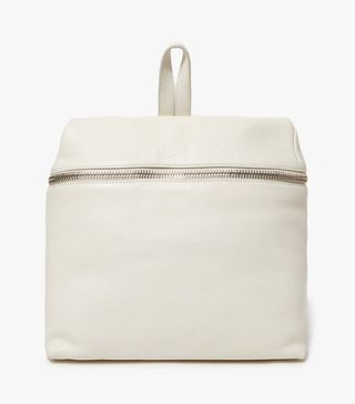 Kara + Pebble Leather Backpack in Off White