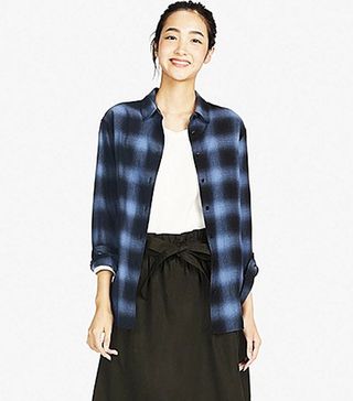 Uniqlo + Flannel Checked Long Sleeve Shirt