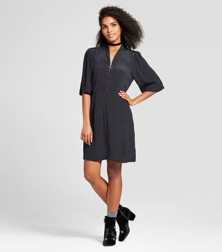 Who What Wear + Flirty Mini Dress With O Ring Zip