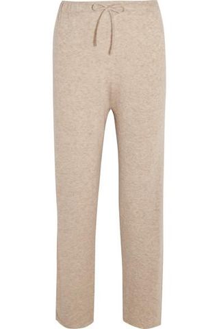 The Row + Pepita Cashmere and Silk-Blend Track Pants