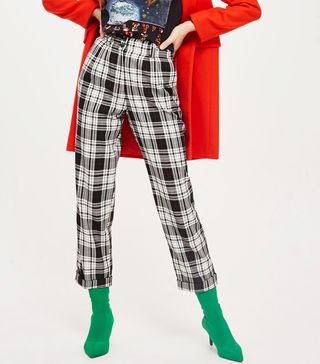 Topshop + Tartan Peg Trousers