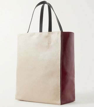 Marni + Museo Large Color-Block Leather Tote