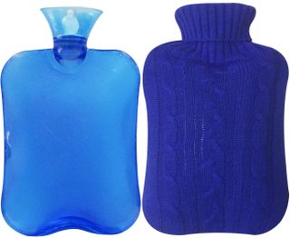 Attmu + Classic Rubber Transparent Hot Water Bottle With Knit Cover