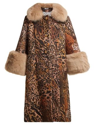 Saks Potts + Yvonne Leopard-Print Wool Coat