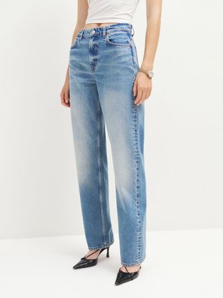Reformation + Preston Baggy High Rise Straight Jeans