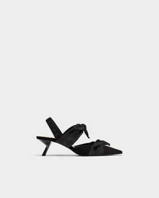 Zara + Knotted Slingback Heels