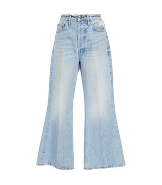 Frame Denim + High-Rise Cropped Flare Jeans