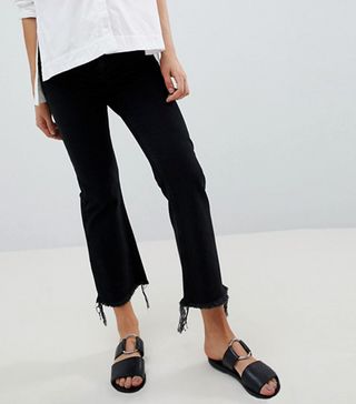 Asos Design + Maternity Egerton Rigid Cropped Flare Jeans