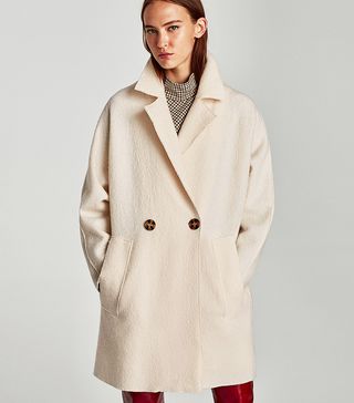 Zara + Coat With Kimono Sleeves