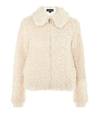 Topshop + Curly Faux Shearling Jacket