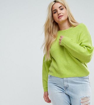 ASOS Curve + Sweater with Cut Out Neck