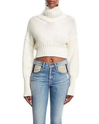 Tre by Natalie Ratabesi + Cropped Knit Turtleneck Sweater