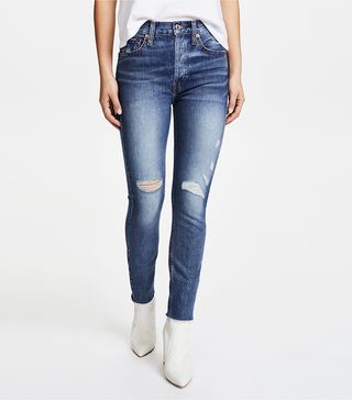 Re/Done + High-Rise Ankle Jeans