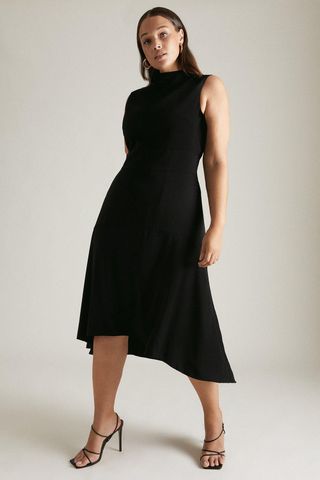 Karen Millen + Plus Size Soft Tailored Midi Dress