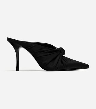 Zara + High Heel Mules with Bow