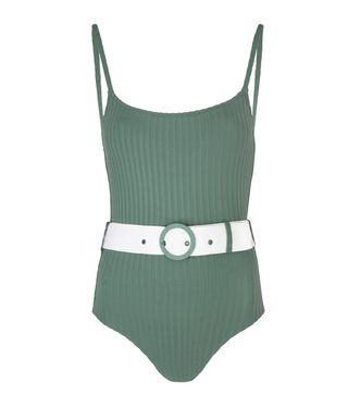 Solid & Striped + Emerald Green Ribbed Nina One Piece