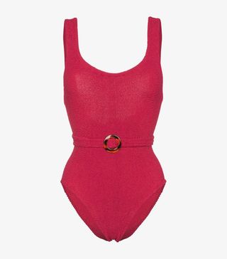 Hunza G + Solitaire Seersucker Swimsuit