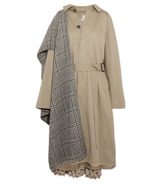 Balenciaga + Oversized Paneled Cotton-Twill Trench Coat