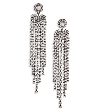 BP. + Crystal Fringe Drop Earrings