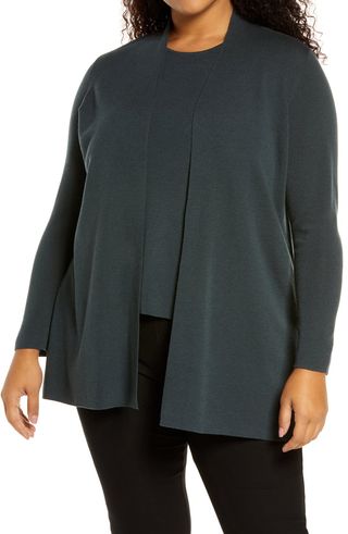 Eileen Fisher + Merino Wool Straight Cardigan