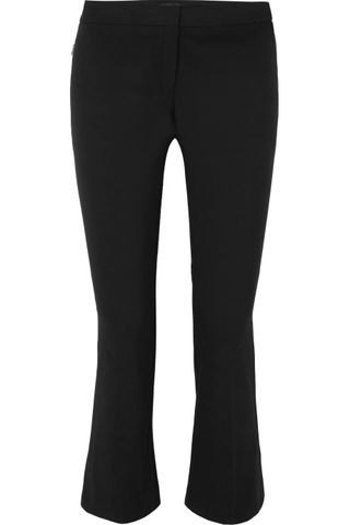 Theory + Stretch Cotton-blend Flared Pants