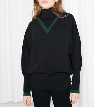 & Other Stories + High Neck V-Knit Sweater