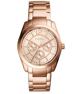 Fossil + Brenna Rose Gold-Tone Stainless Steel Bracelet Watch