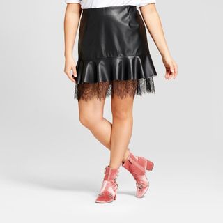 Who What Wear + Lace Layered Mini Skirt