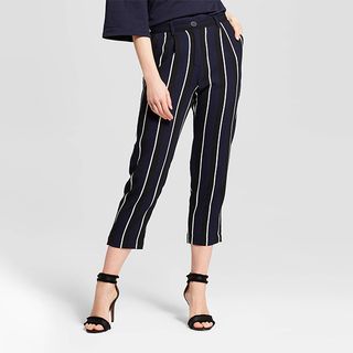 Who What Wear + Relaxed Stripe Crop Pants