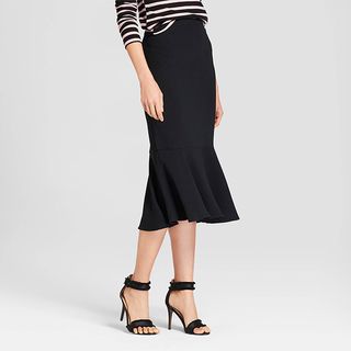 Who What Wear + Fluted Midi Skirt