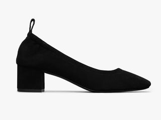 Everlane + The Day Heel in Black Suede