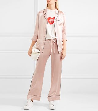 Olivia von Halle + Coco Silk-satin Pajama Set