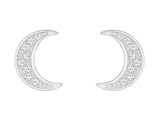 Swarovski + Crystal Wishes Moon Earrings