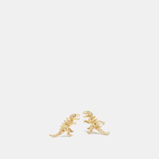 Coach + Coach Mini 18k Gold Plated Rexy Stud Earrings