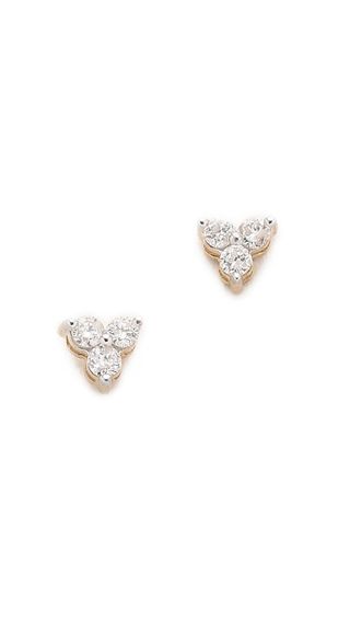 Adina Reyter + 14k Gold Diamond Cluster Earrings