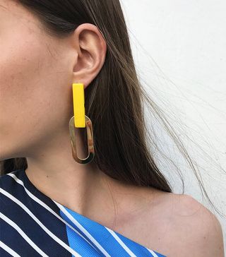 Rachel Comey + Yellow & Gold Link Earrings