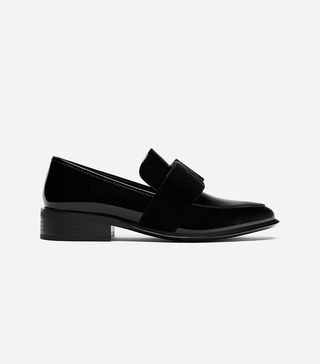 Zara + Loafers With Velvet Bow