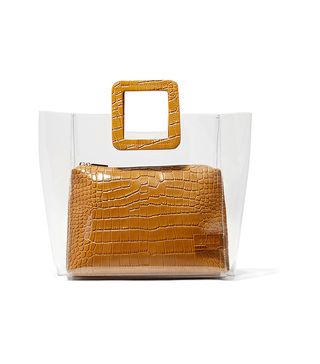 Staud + Shirley Croc-Effect Leather and PVC Tote